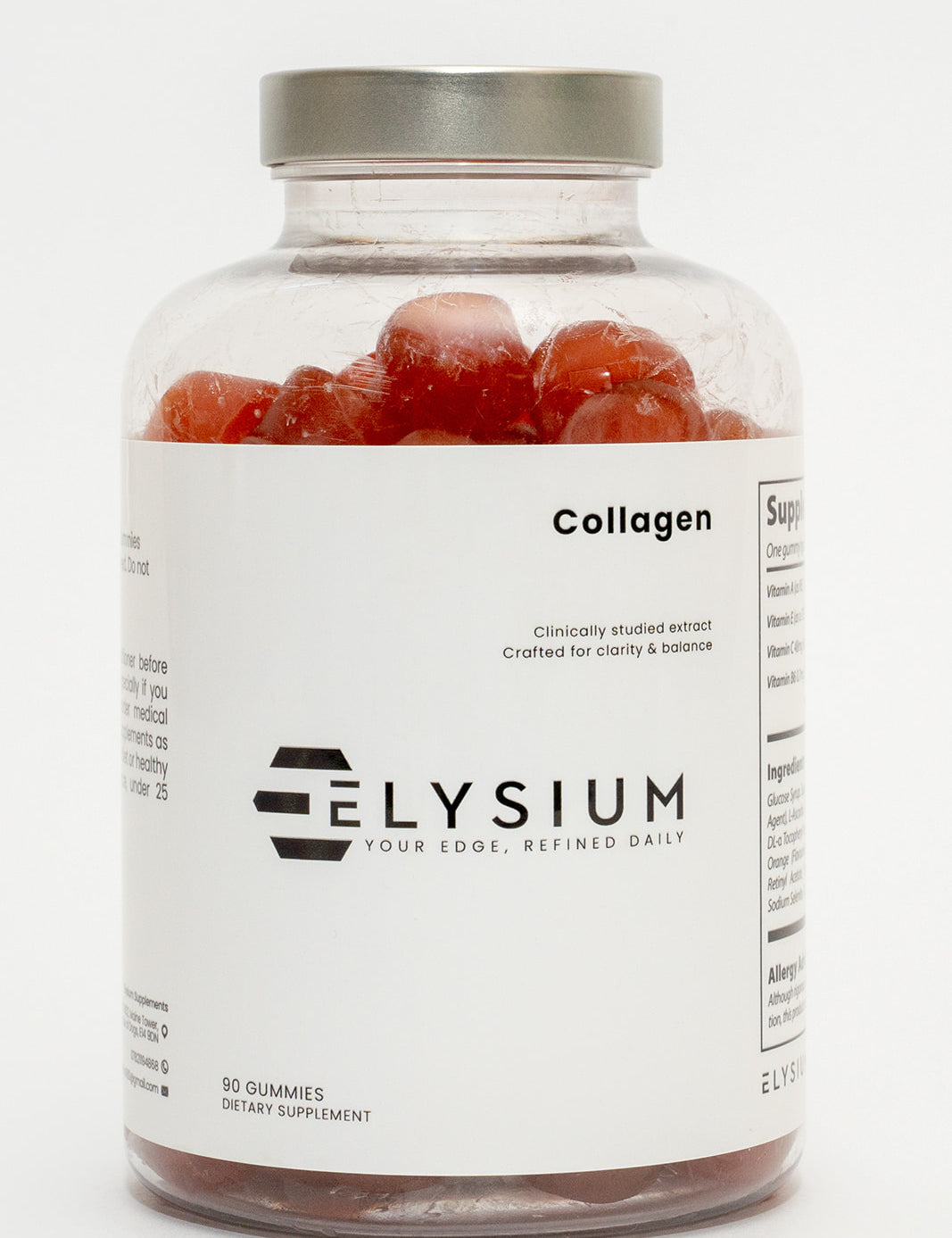 Collagen Gummies (Adult) 90-Count Vitamin C + Marine Collagen for Skin, Joints & Bones