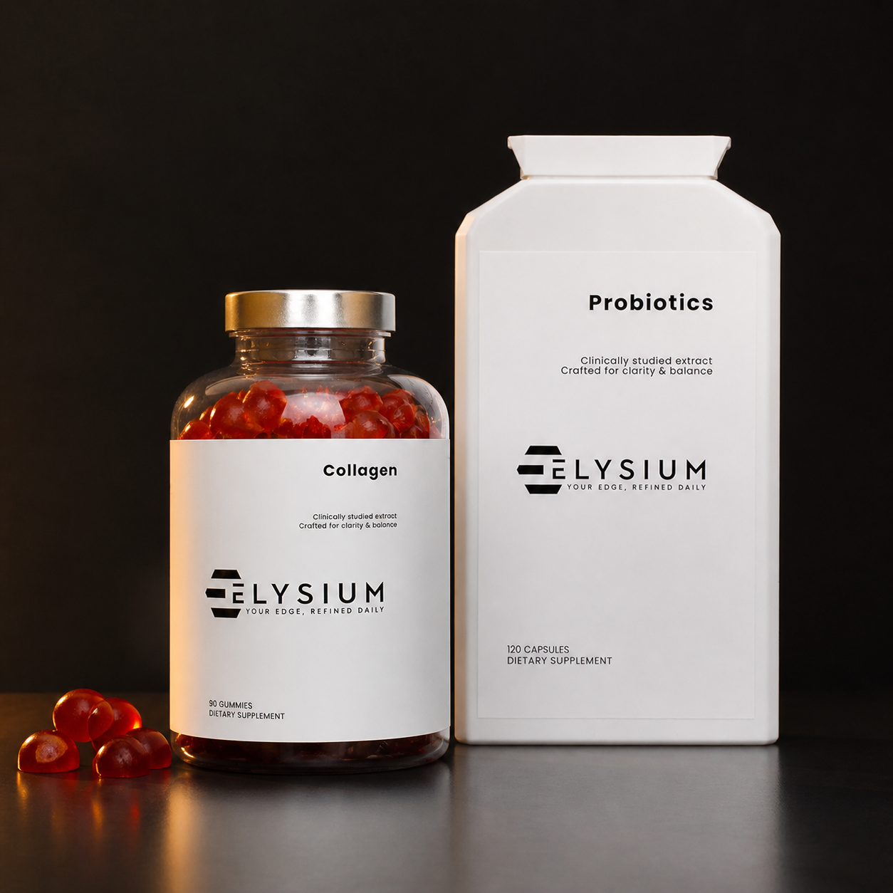 Gut and Glow Stack — Probiotics and Collagen Gummies — Elysium Supplements UK