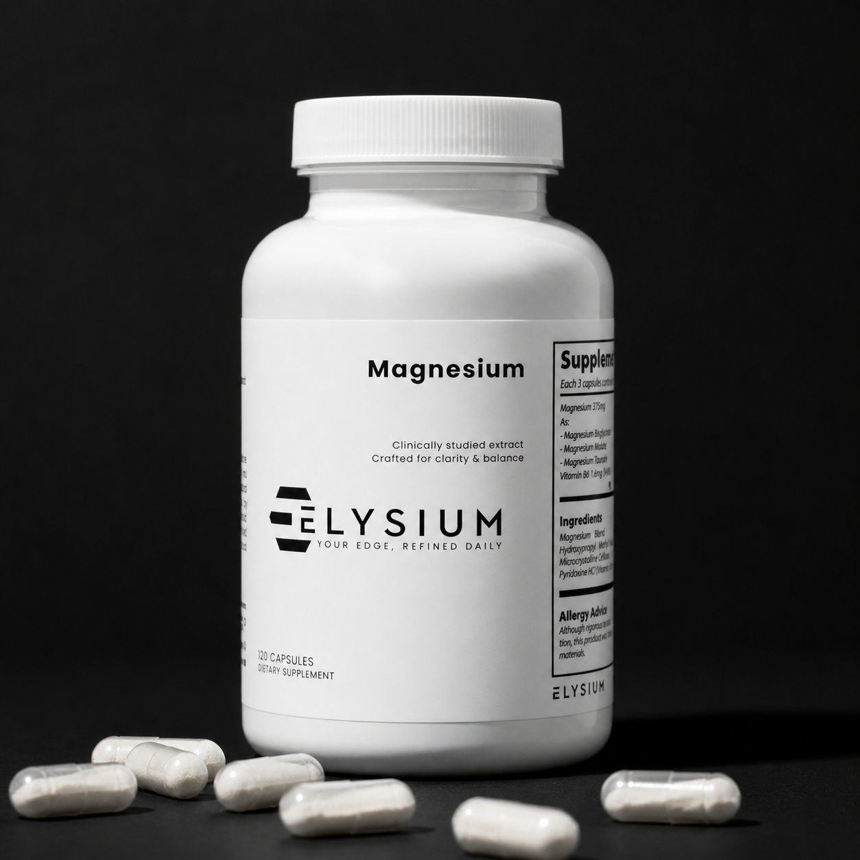 Magnesium Glycinate 120 Capsules — Elysium Supplements UK