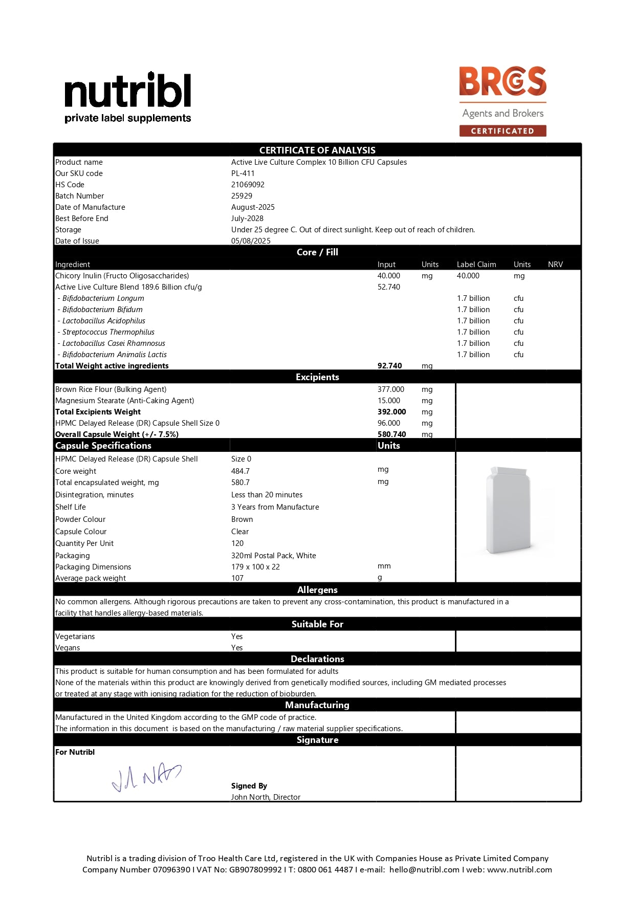 Probiotic 20 Billion