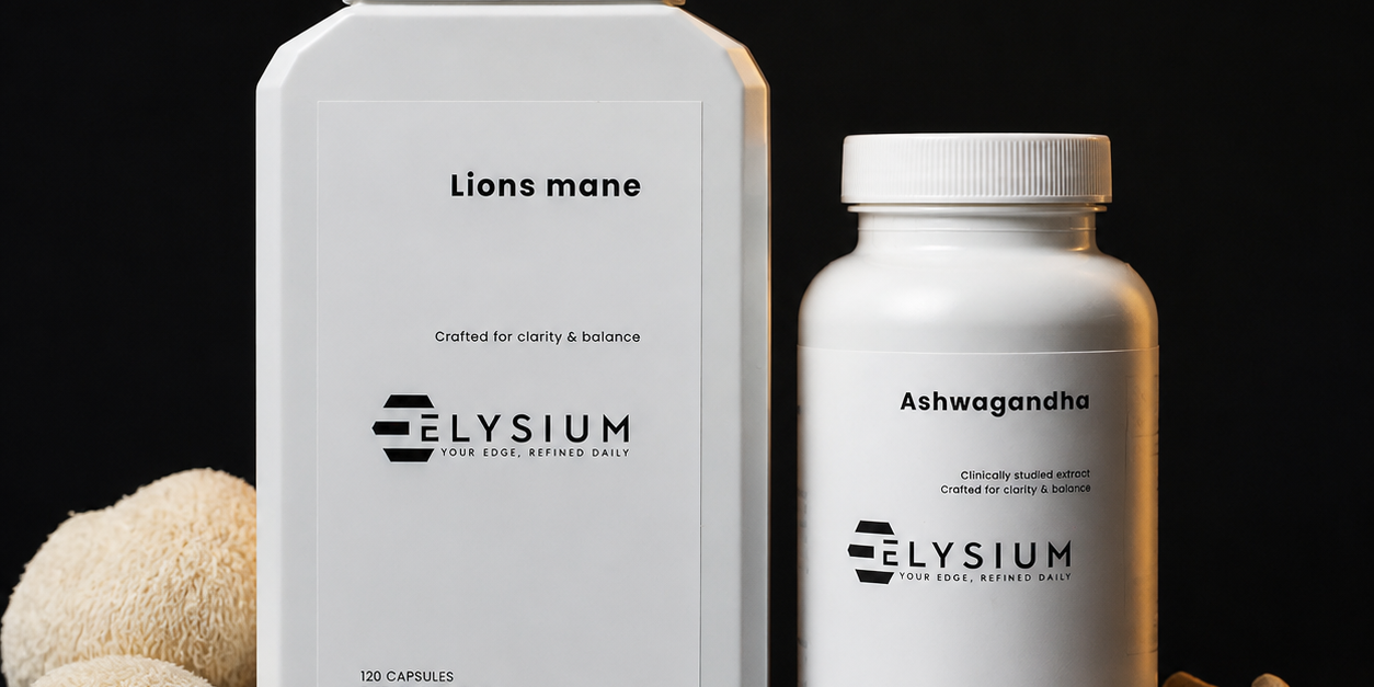Stress and Focus Stack — Ashwagandha and Lion's Mane — Elysium Supplements UK